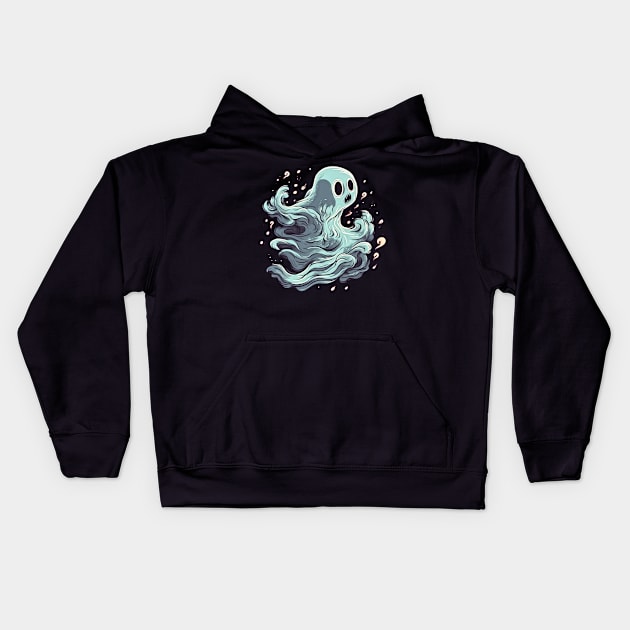 Eerie Halloween Ghoul Art - Spooky Season Delight Kids Hoodie by Captain Peter Designs